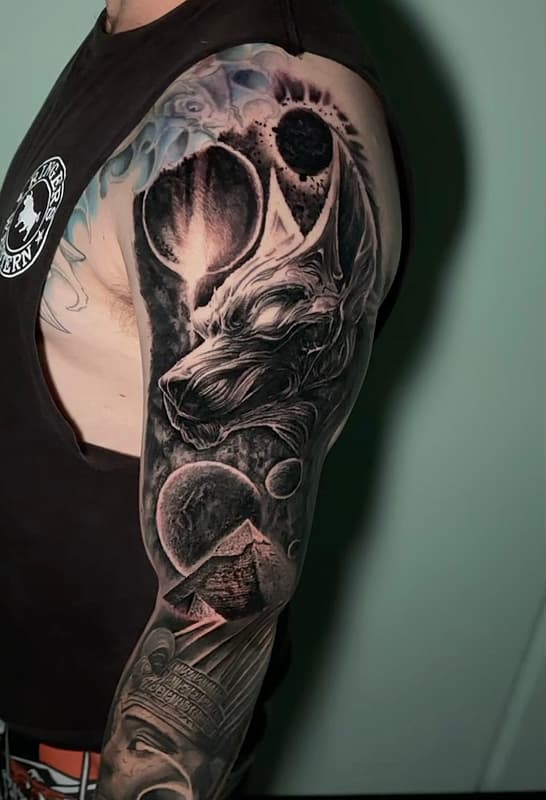 Realism (black & grey) tattoo by 𝐑𝐘𝐀𝐍 𝐒𝐘𝐊𝐄𝐒