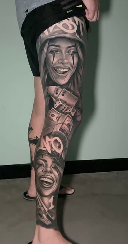 Realism (black & grey) tattoo by 𝐑𝐘𝐀𝐍 𝐒𝐘𝐊𝐄𝐒