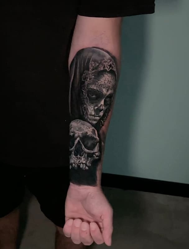 Realism (black & grey) tattoo by 𝐑𝐘𝐀𝐍 𝐒𝐘𝐊𝐄𝐒