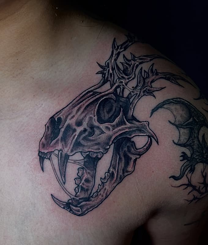 Horror tattoo by Joshua McClunie / Dark Art Tattoos / Wellington