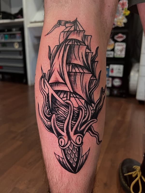 Horror tattoo by Joshua McClunie / Dark Art Tattoos / Wellington