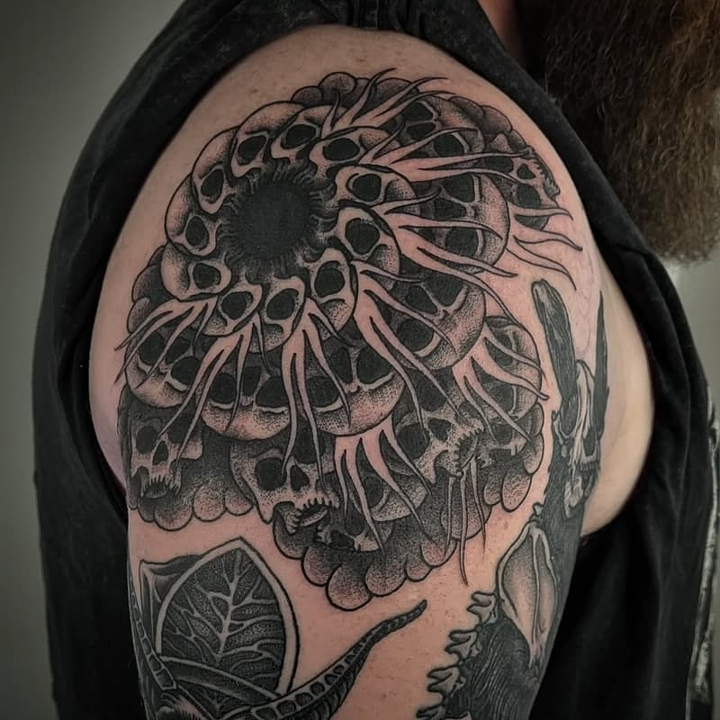 Blackwork tattoo by Michael Banting