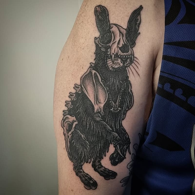 Blackwork tattoo by Michael Banting