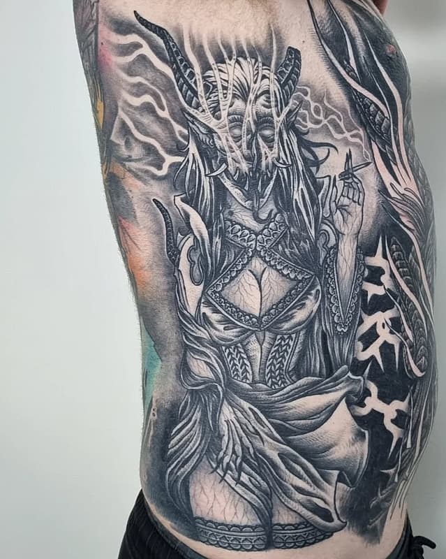 Blackwork tattoo by Michael Banting
