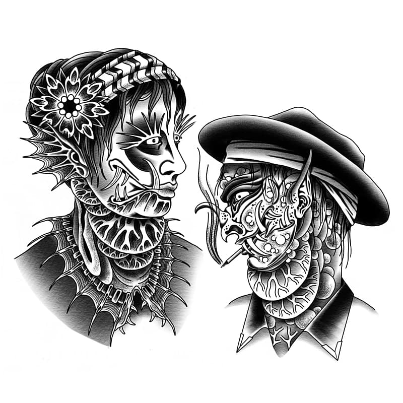 Blackwork tattoo by Michael Banting
