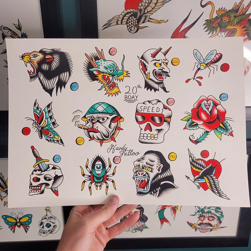 American Traditional tattoo by Aidan Hardy
