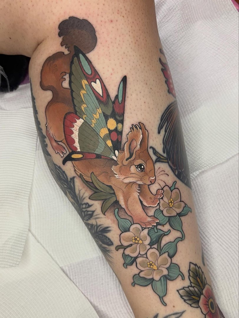 Botanical tattoo by Macy 🌈