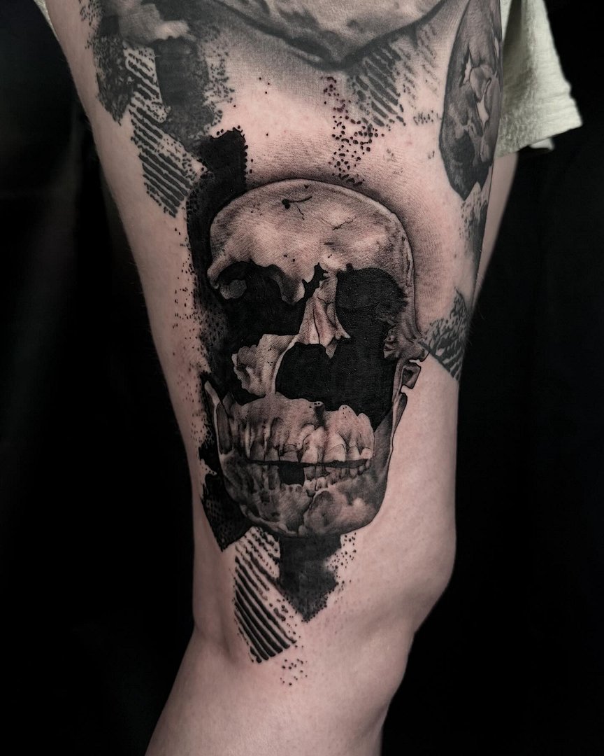 Realism (black & grey) tattoo by Cassi McKay 🏳️‍🌈