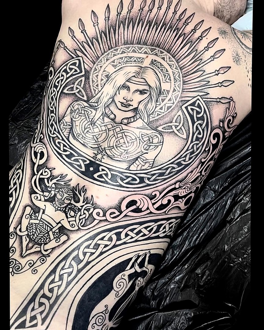 Blackwork tattoo by Lily Collard