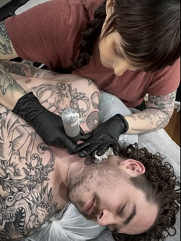 Blackwork tattoo by Lily Collard