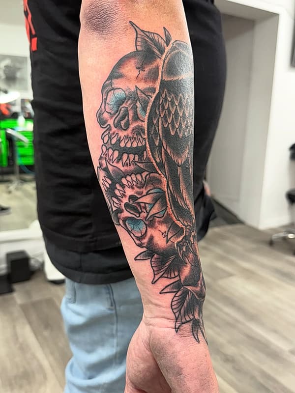 American Traditional tattoo by Crawford Starr