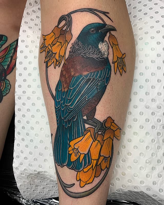 Neo-Traditional tattoo by Drew Shallis