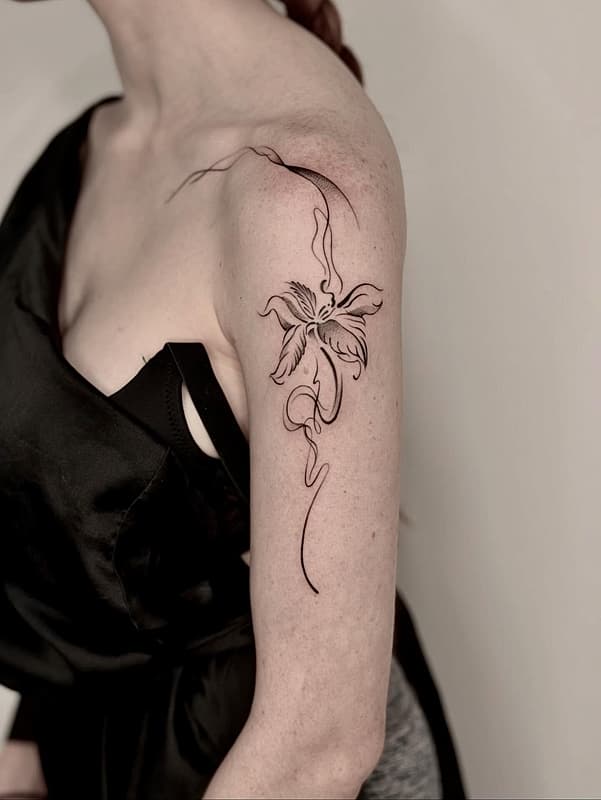 Fineline tattoo by 우주 Melbourne tattoo ∰ ∰ ∰