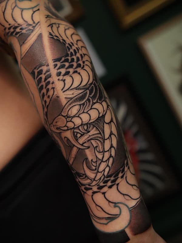 Neo-Japanese tattoo by 𝕭𝖑𝖆𝖐𝖊 𝕾𝖆𝖓𝖙𝖔𝖘