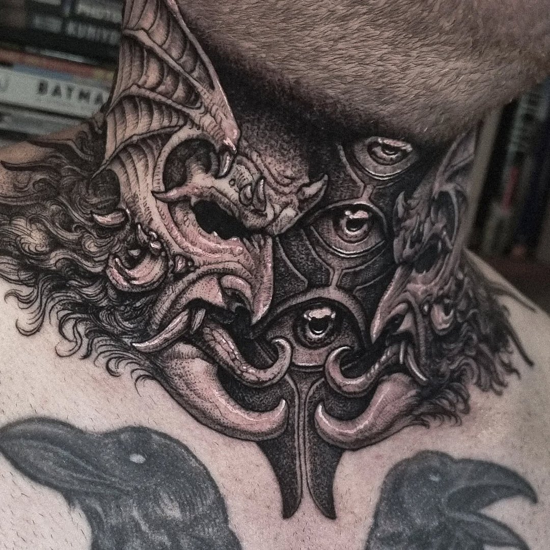 Blackwork tattoo by Hokowhitu Sciascia