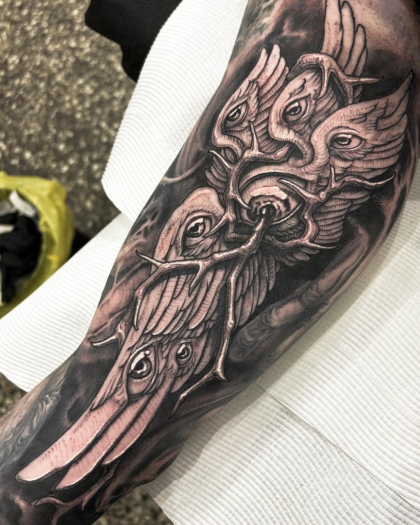 Blackwork tattoo by Hokowhitu Sciascia