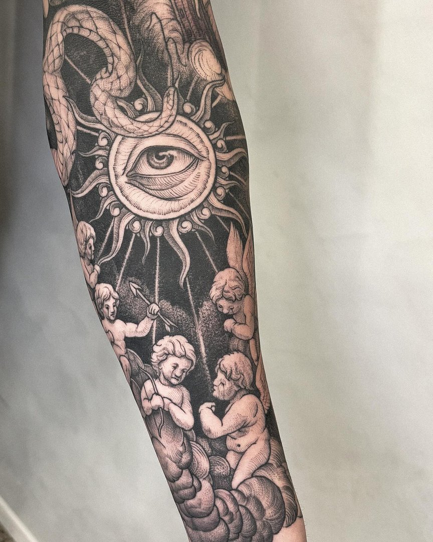 Blackwork tattoo by Hokowhitu Sciascia