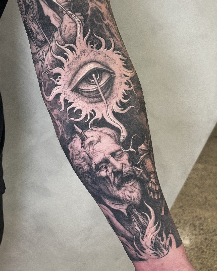 Blackwork tattoo by Hokowhitu Sciascia