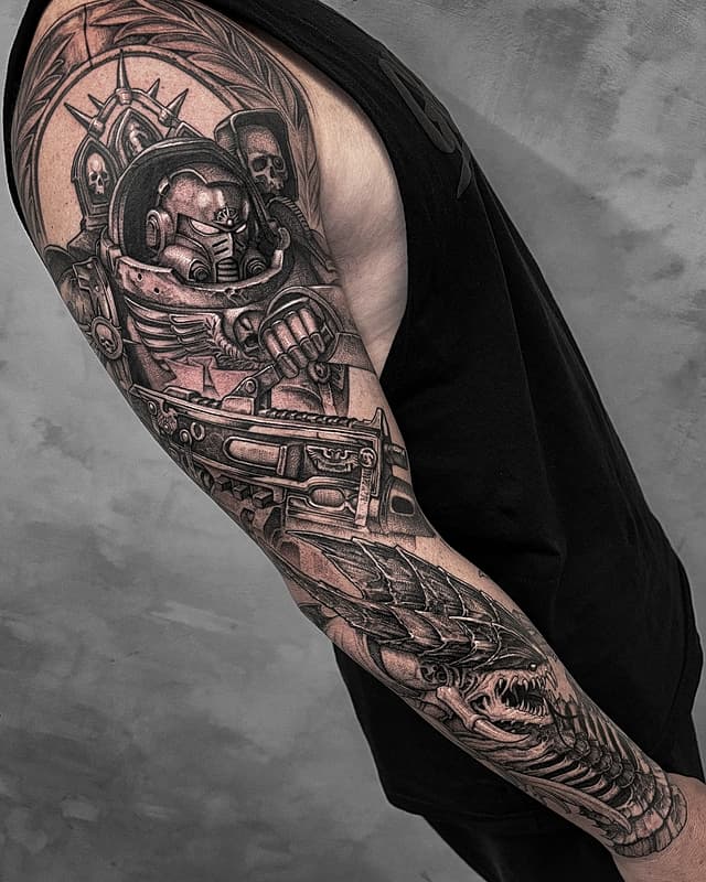 Blackwork tattoo by Hokowhitu Sciascia