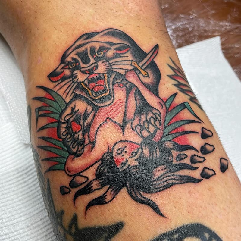 American Traditional tattoo by Abe Carroll