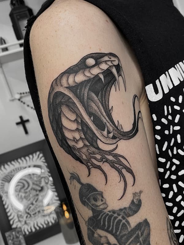 Illustrative tattoo by Mia Barix Tattoo