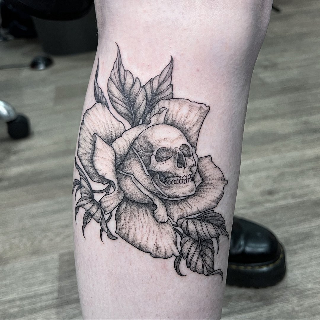 Illustrative tattoo by Randall Meredith