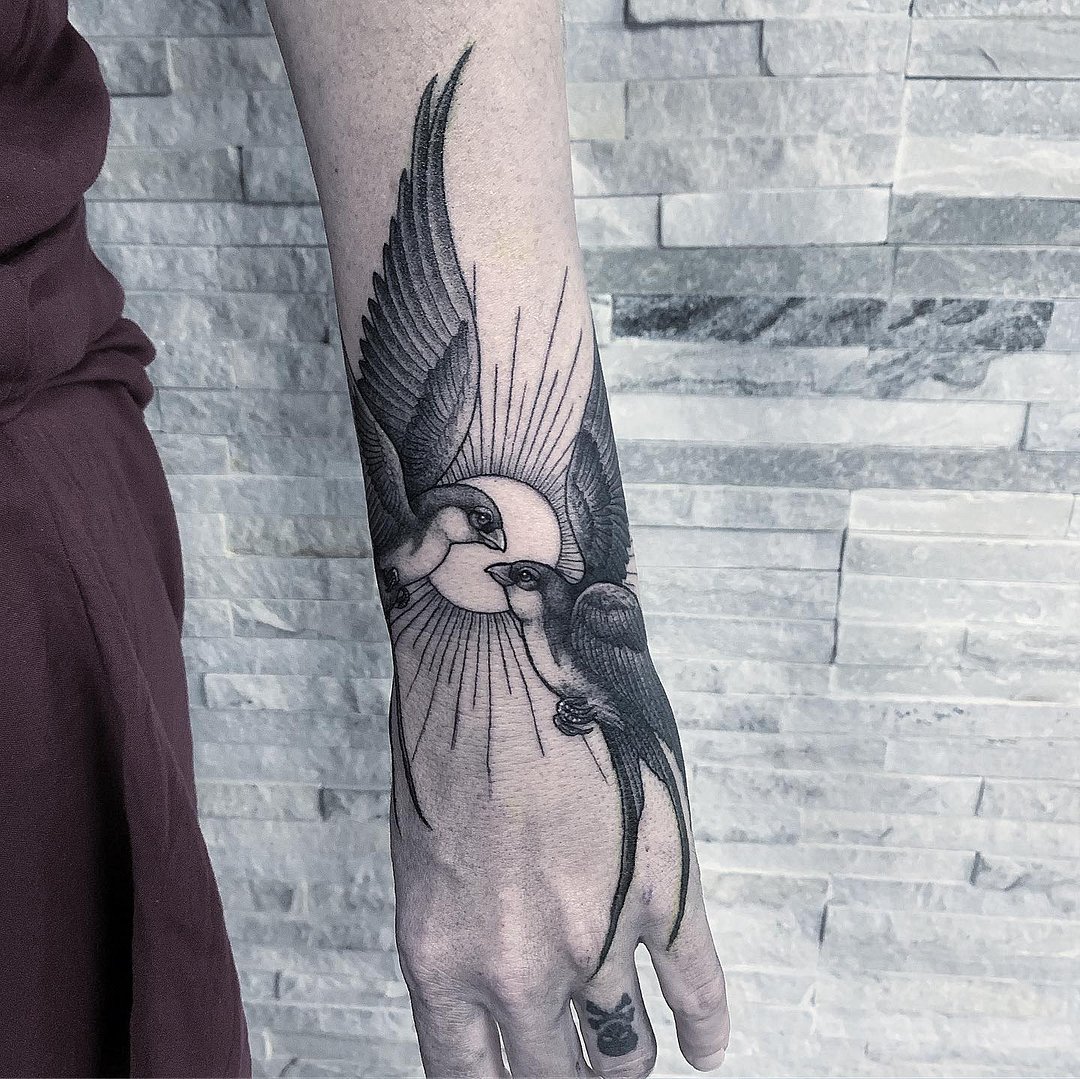 Illustrative tattoo by Randall Meredith