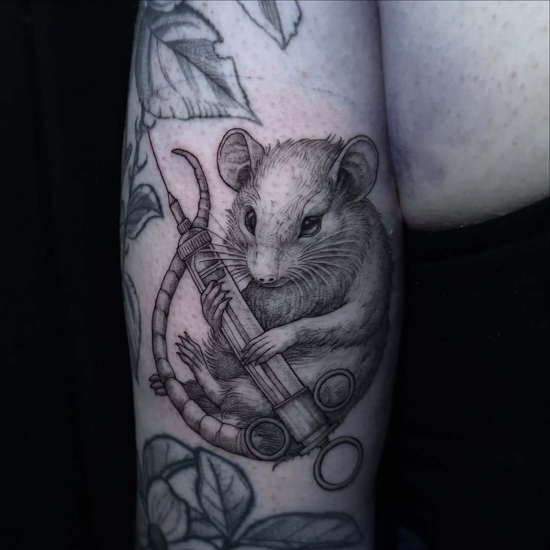 Illustrative tattoo by Randall Meredith