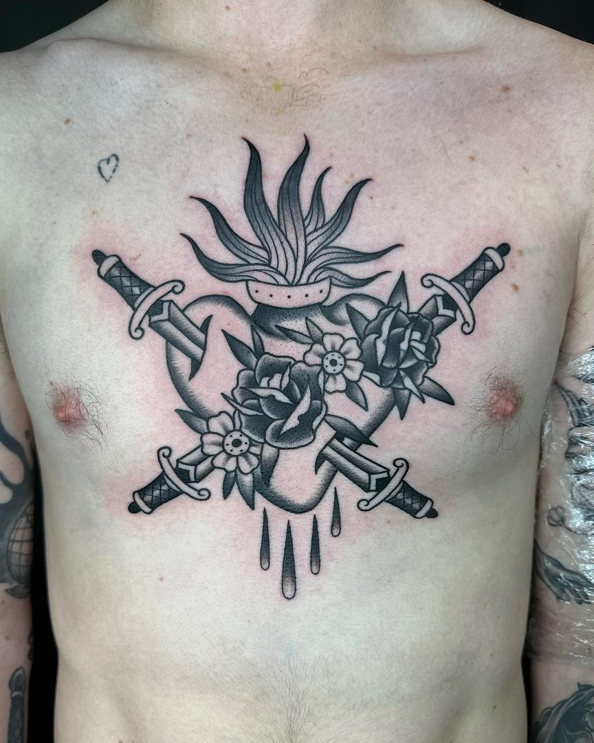 American Traditional tattoo by Mick Wade