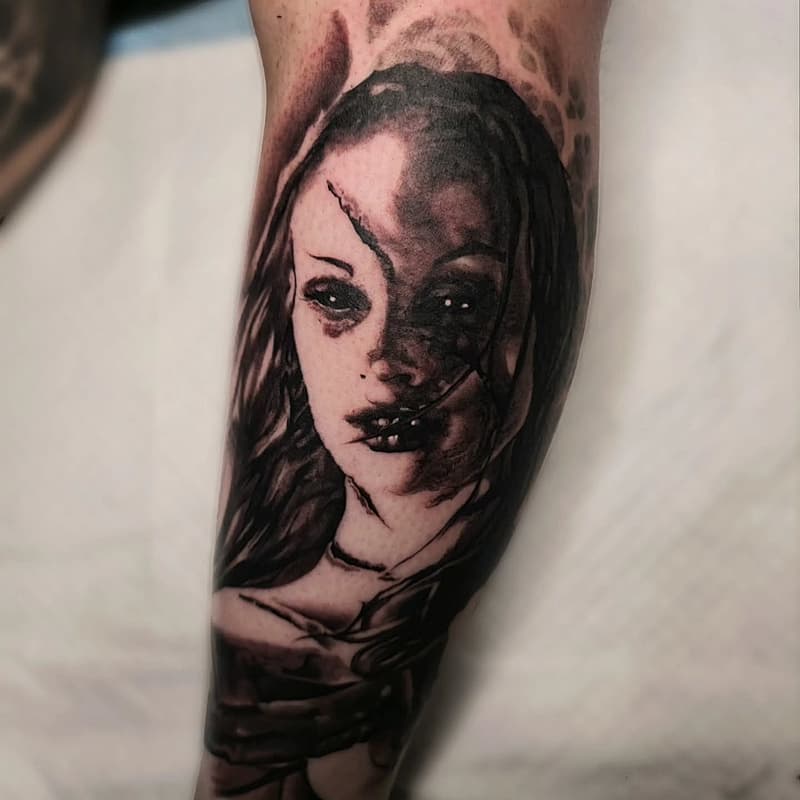Realism (black & grey) tattoo by Corey G