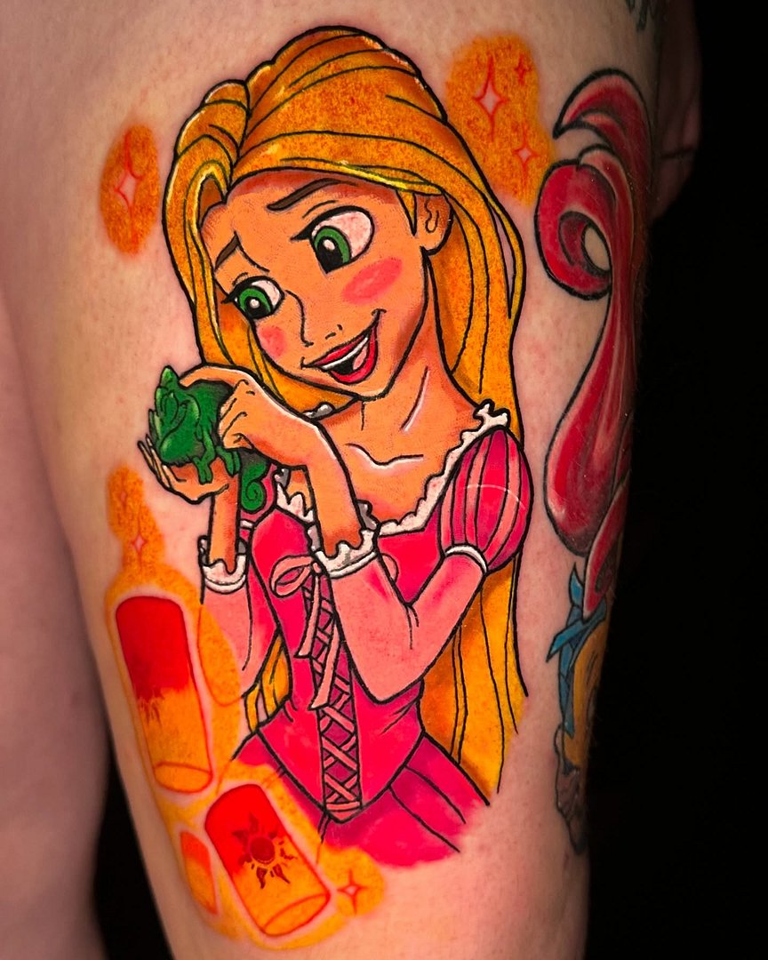 Anime tattoo by Bradley Donnell