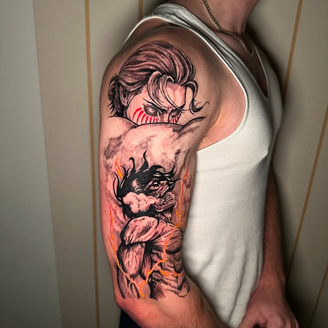 Anime tattoo by Bradley Donnell