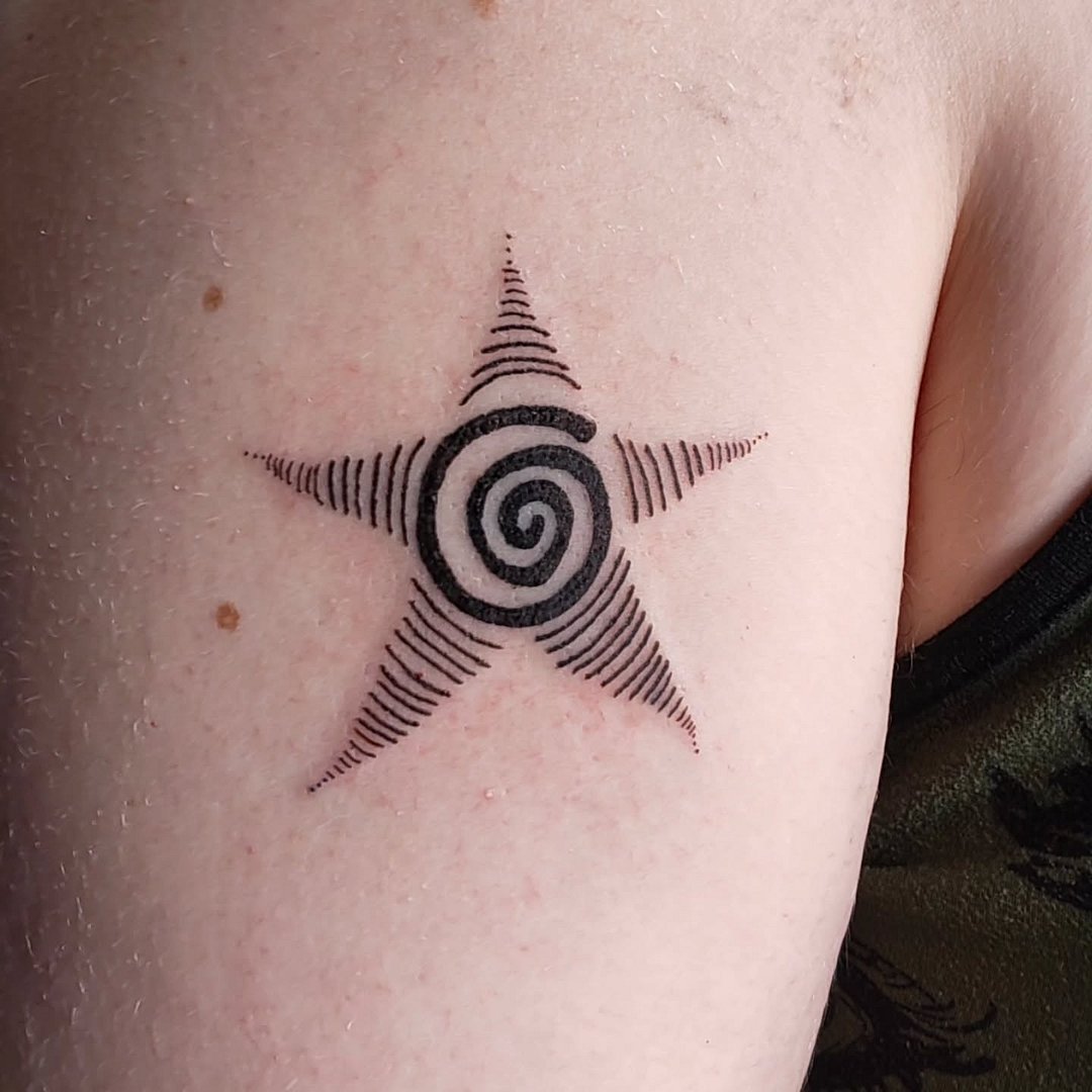 Woodcut/Etching tattoo by Jaimee