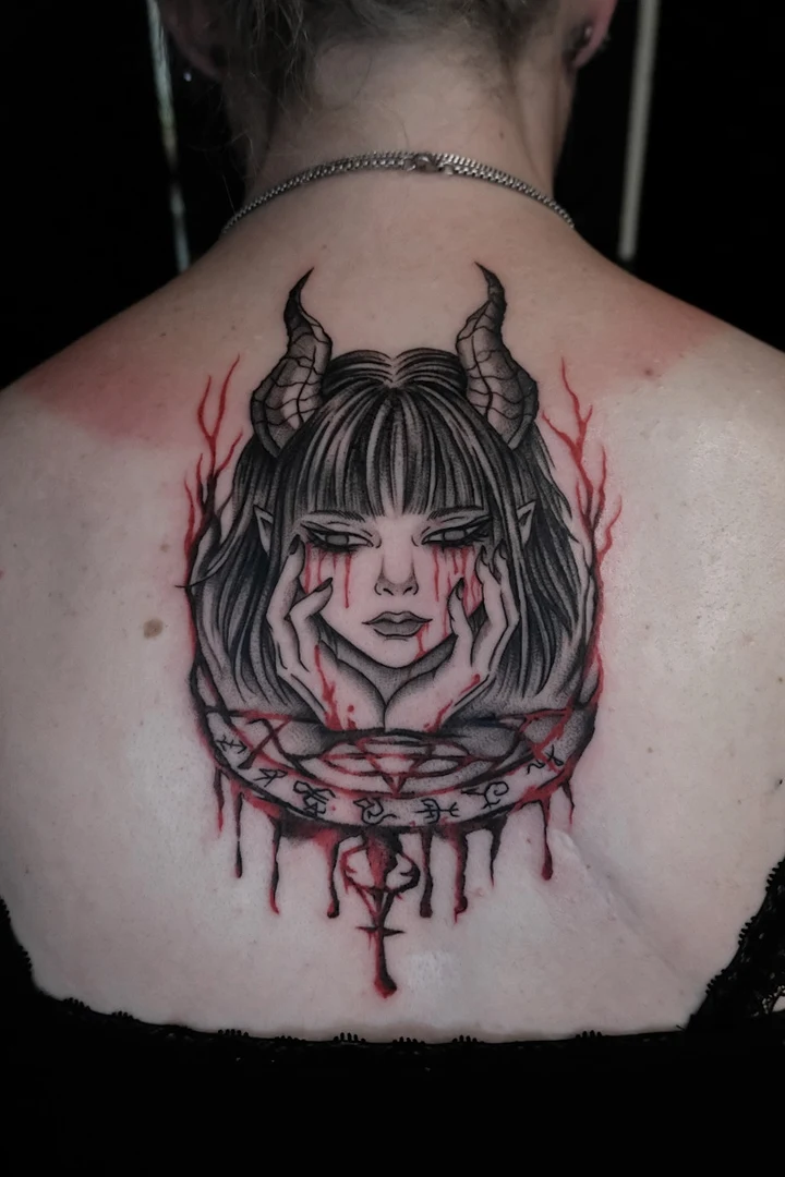 Blackwork tattoo by ⛓️Tattoo bookings open now⛓️