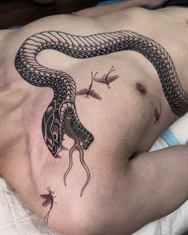 Blackwork tattoo by Daniel Craig