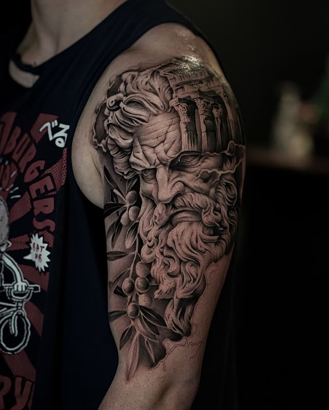 Realism (black & grey) tattoo by Anthony Luu