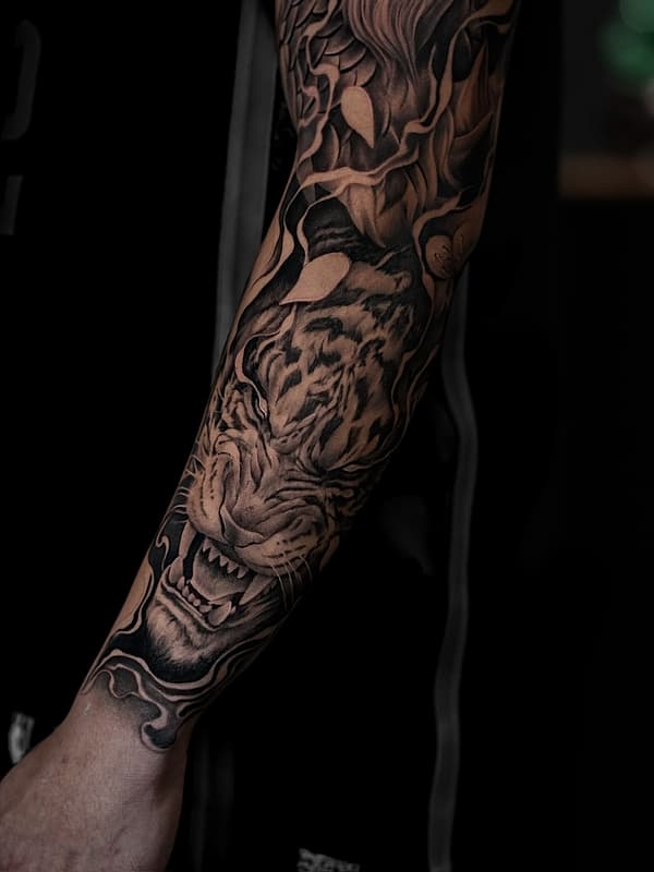 Realism (black & grey) tattoo by Anthony Luu