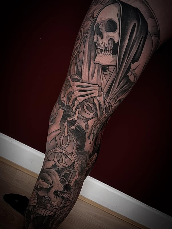 Neo-Traditional tattoo by Nathan Kennedy