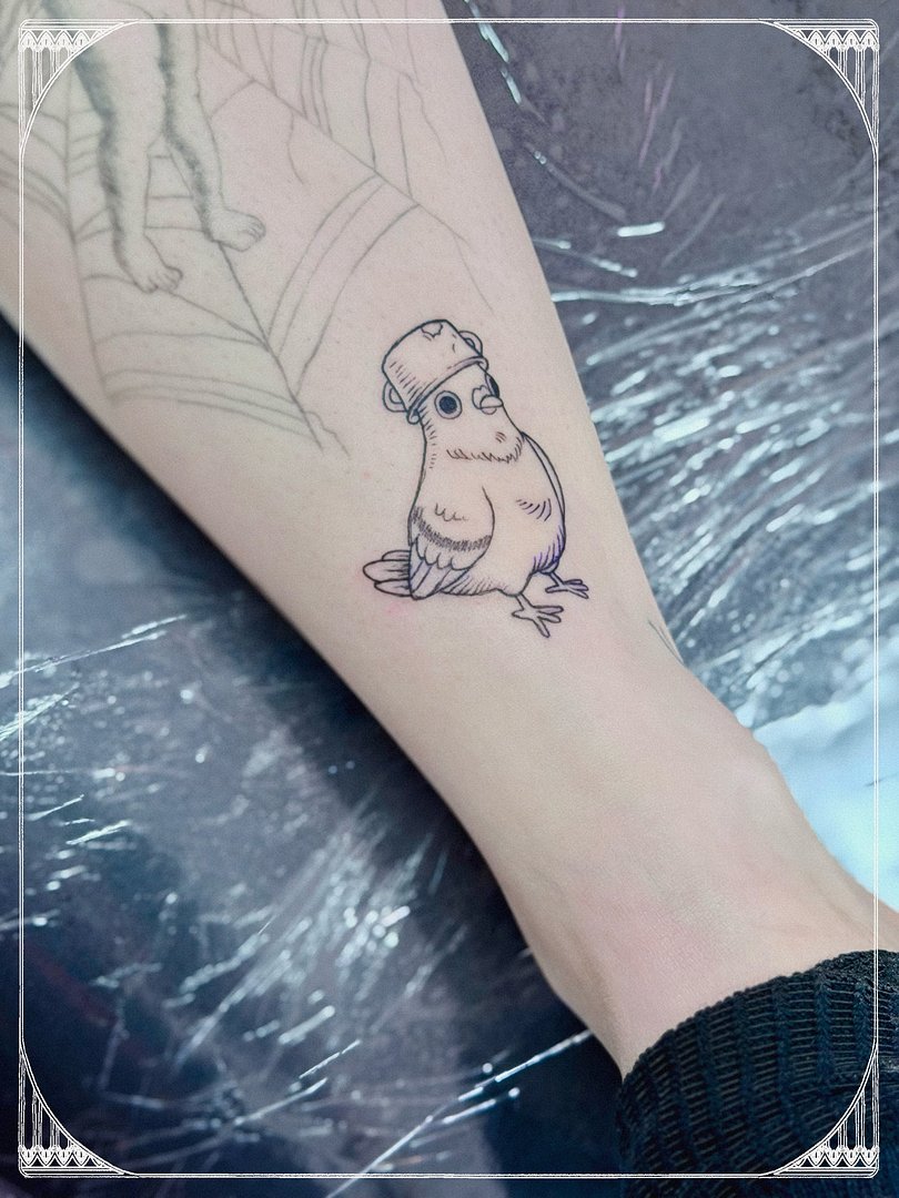 Woodcut/Etching tattoo by Nate Thorman