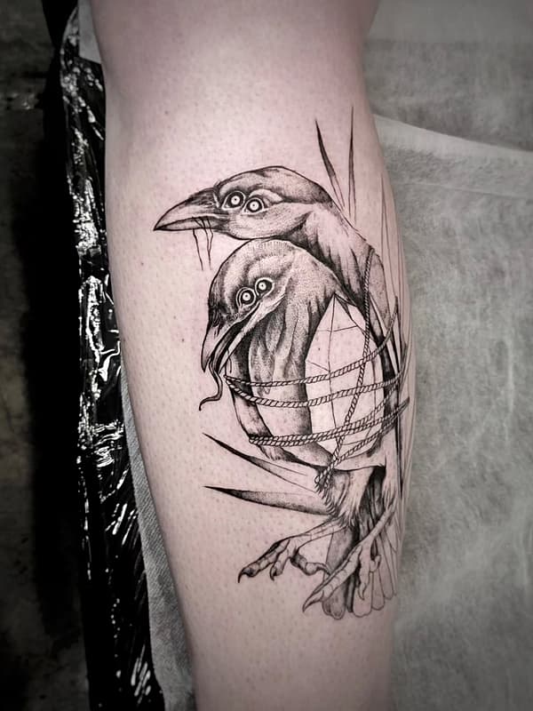 Illustrative tattoo by Candice Smith