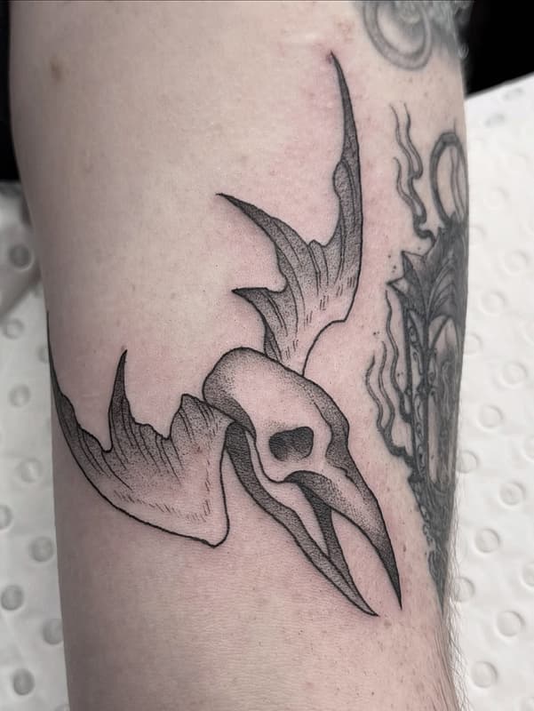 Illustrative tattoo by Angie Elk