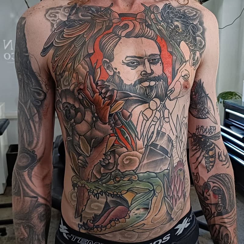 Neo-Traditional tattoo by CRYSTAL CASTLEDINE