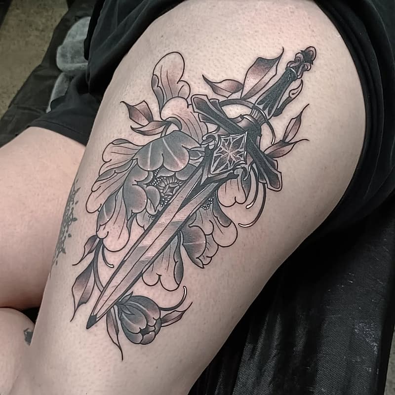 Neo-Traditional tattoo by CRYSTAL CASTLEDINE