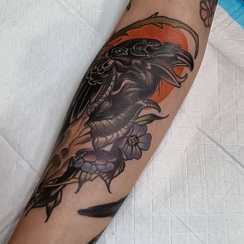 Neo-Traditional tattoo by CRYSTAL CASTLEDINE