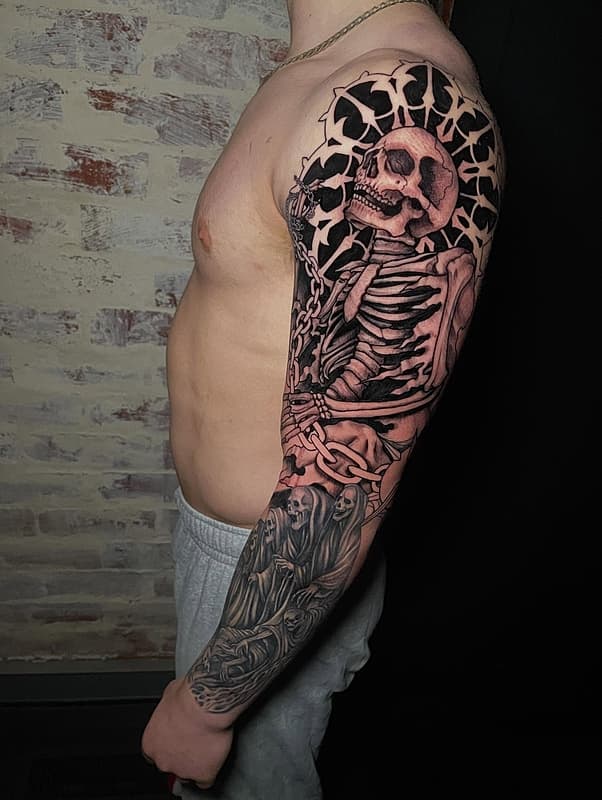 Realism (black & grey) tattoo by Adrian Monello