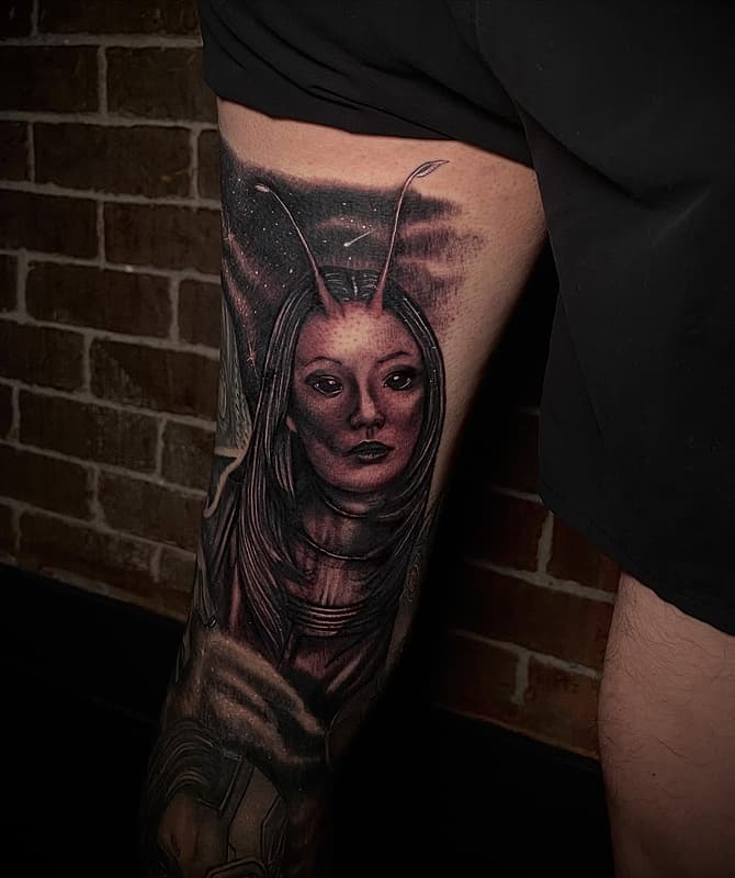Realism (black & grey) tattoo by Adrian Monello