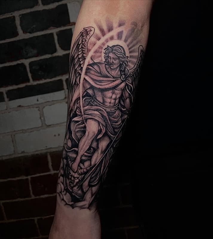 Realism (black & grey) tattoo by Adrian Monello