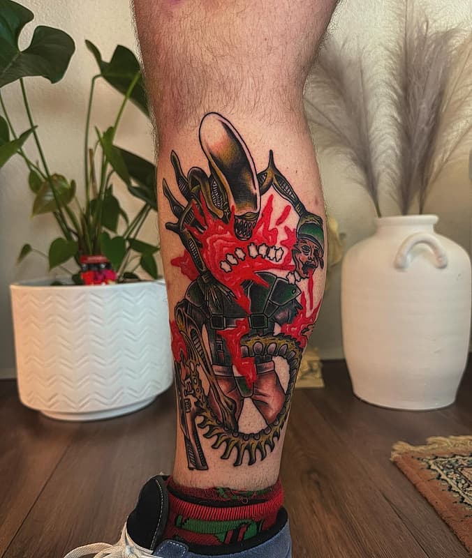 American Traditional tattoo by Aaron