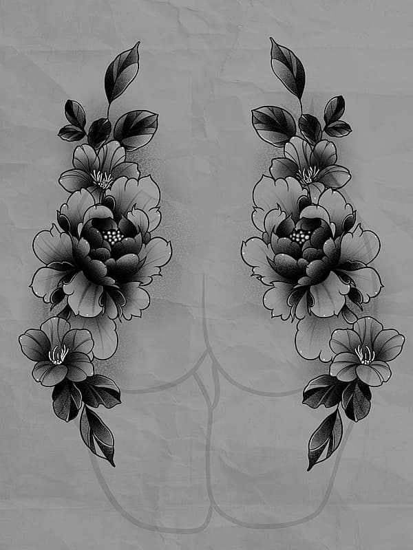 Blackwork tattoo by Grace Jane