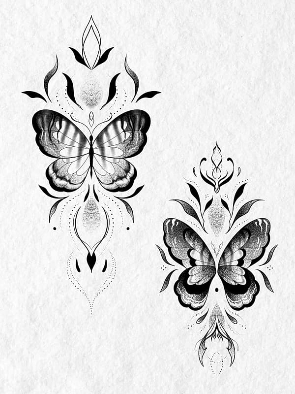 Blackwork tattoo by Grace Jane